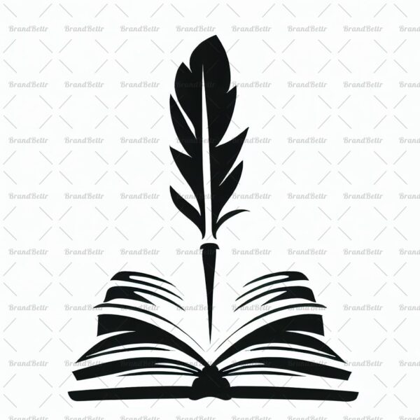 Offenes Buch und Feder